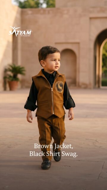 Style your Boy In Brown Suit!
.
A brown zipped waistcoat set made for family functions. 
.
The gold stag emblem on the chest adds a rich detail, and the black shirt with brown trousers keeps the design clean and polished. 
.
A simple, well-coordinated look for weddings, receptions and festive gatherings.
.
.
.
.
📍Juni Shukrawari Road, Opp. Bank of India, Sakkardara, Nagpur.
📞 85300 26682
.
[Kids Ethnic Wear, Boys Kurta Set, Boys Jacket Kurta Set, Festive Wear For Kids, Boys Wedding Outfit, Kids Haldi Outfit,Peacock Jacket Set, Boys Indo Western Wear, Kidswear In Sakkardara, Satyam Mall Nagpur]

#fashion #kidsfashion #festivewear #explore #fashionstyle

📌Comment "KIDS" for price and info.